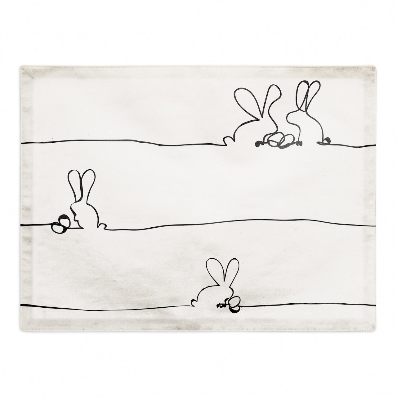 Easter Bunnies Contour 2 18" x 14" Poly Twill Placemat